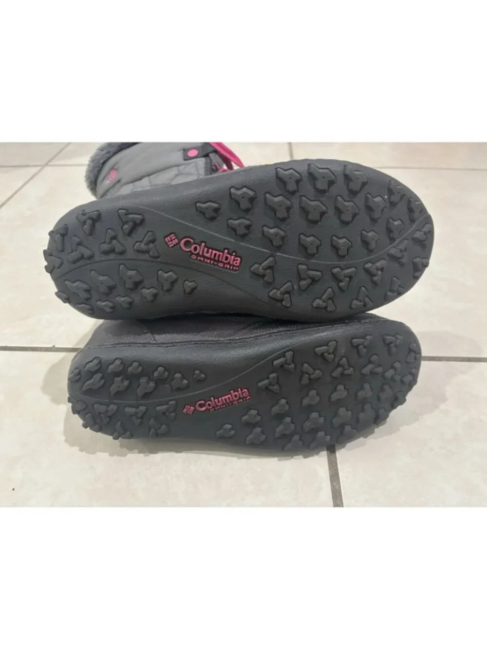 Columbia Minx Mid II Snow Boots Girls Gray/Pink  Insulated Waterproof Size US 5